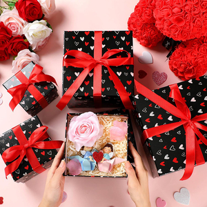 5 verschiedene Größen Square Nesting Geschenk boxen Geschenk box mit Deckel für Hochzeits feier Geschenk verpackung - Product Image 2