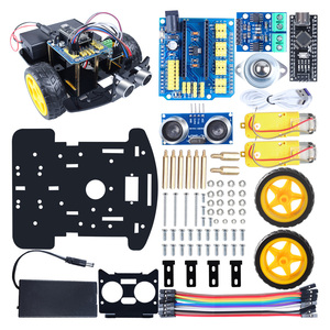 ODM OEM Kit di base per auto intelligente Robot con ultrasuoni per evitare gli ostacoli programma educativo per gli studenti Robot Robot Kit