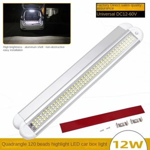 Süper parlak 12-85V LED bölmesi ışık dört-kavisli alüminyum kabuk gövde ile 120 boncuk kabin okuma işık araba işık aksesuarı - Product Image 2