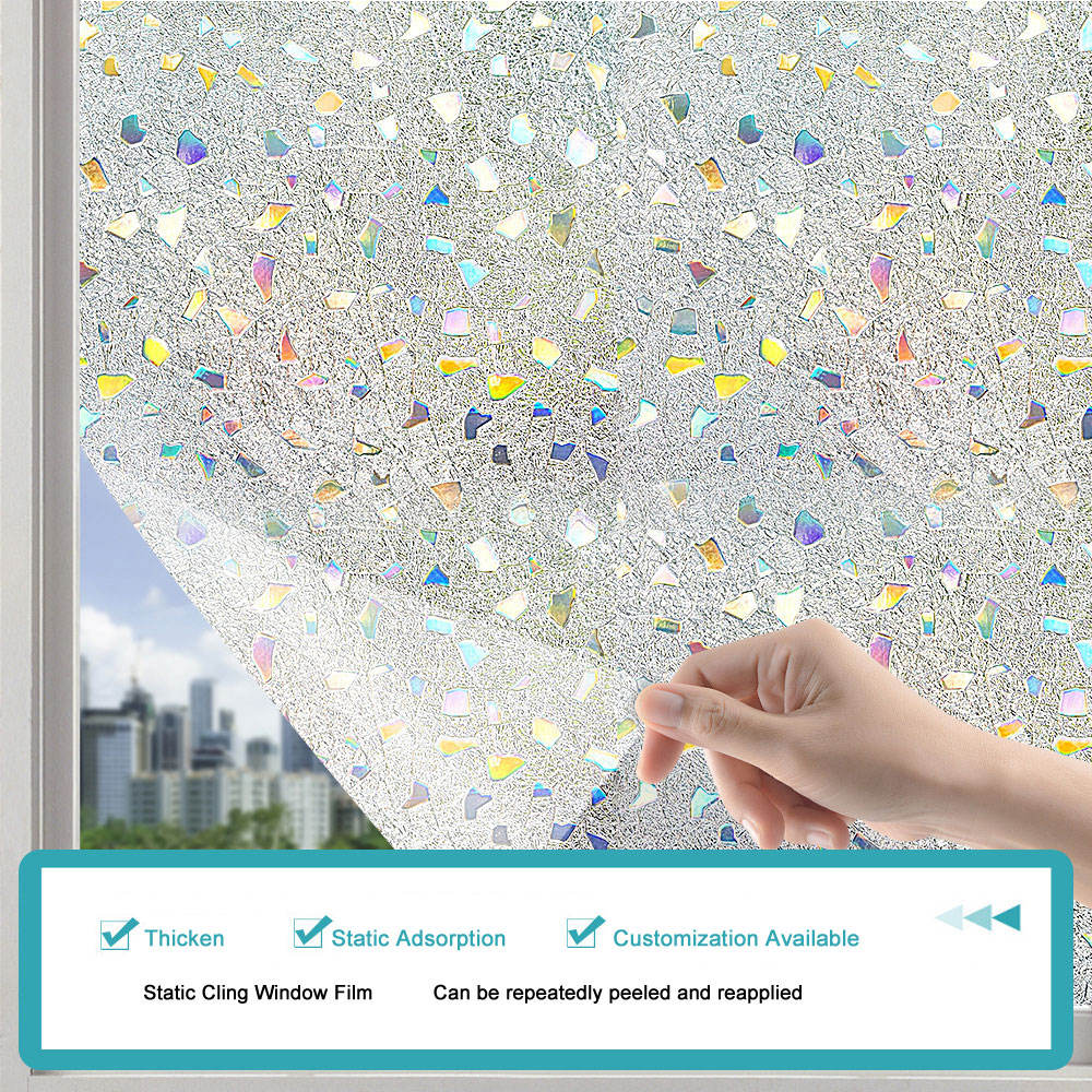 Film pour fenêtre en pierre arc-en-ciel, largeur 50cm x longueur 2m