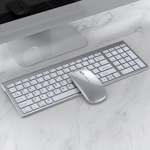 Teclado y ratón inalámbricos para ordenador portátil, Combo de ratón y teclado recargado, 2,4G, venta al por mayor de fábrica, para iPad