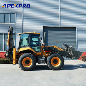 4 כונן גלגל backhoe מחפר 2.5 טון מרוח backhoe מטעין עם מצלמה אחורית
