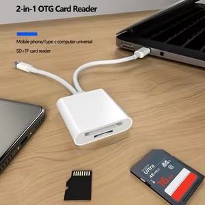 2 In 1 USB tipo 3.1 C SD TF Card Dual Slot OTG Card Reader adattatore Plug and Play per iOS e Android - Product Image 2