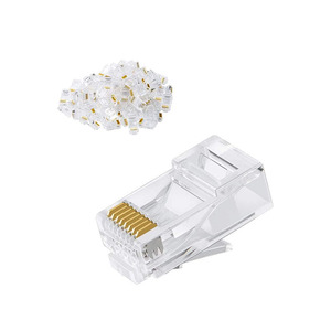 Cat5e Cat6 UTP，带金属外壳RJ45连接器模块化插头网络连接水晶头 - Product Image 5