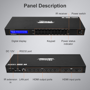 TESmart alta calidad 4X8 HDMI Matrix soporte Quad View HDCP Smart EDID gestión para bar club 4K Matrix Switch HDMI 4 Entrada - Product Image 4