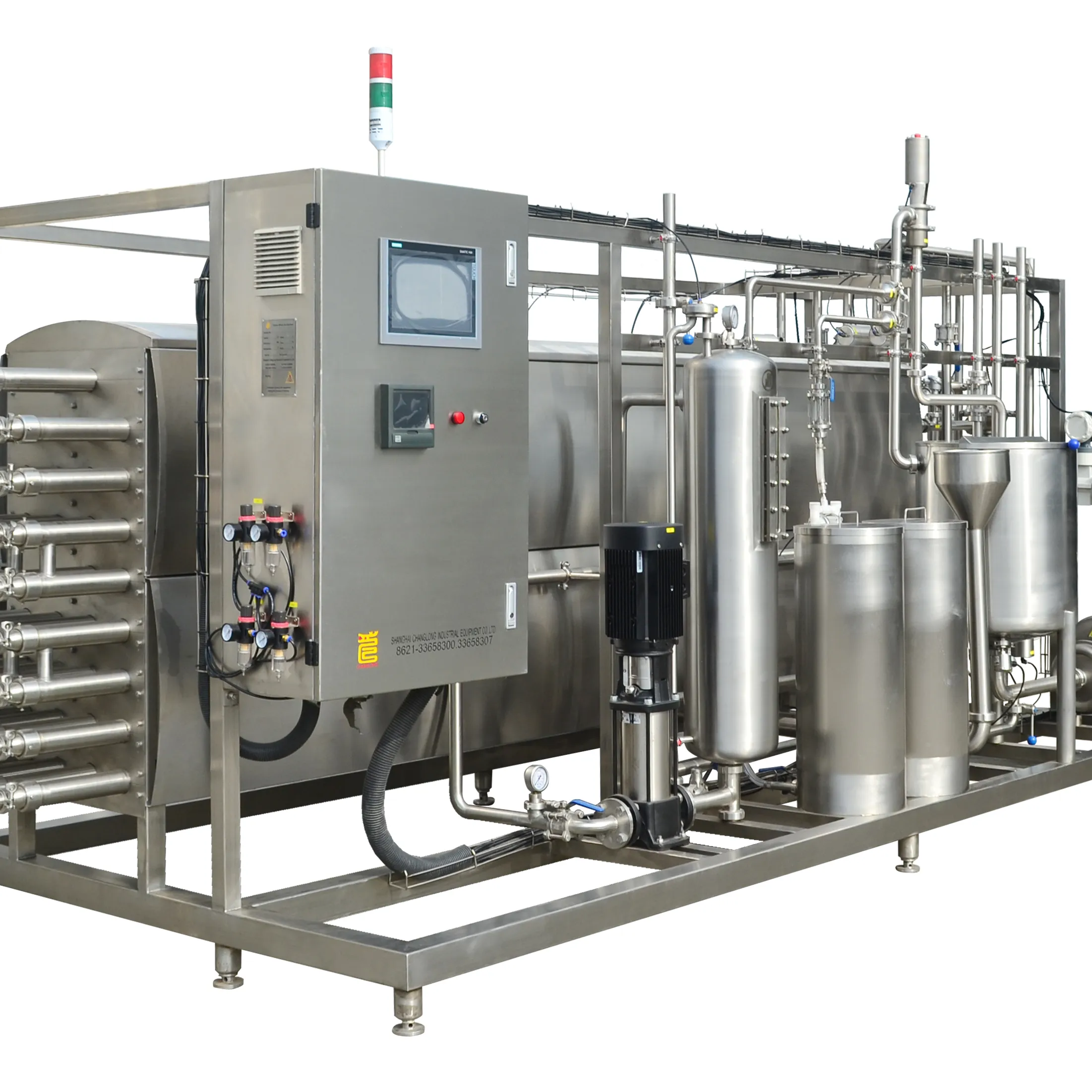 Pastorizzatore tubolare UHT pastorizzazione 1000L linea di produzione del latte lattiero-caseario impianto di lavorazione