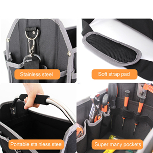 Alet çantası elektrikçi açık üst çanta birçok cepler tutabilir birçok taşımak için daha uygun araçları - Product Image 6