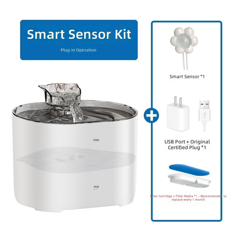 Ft666 dispensador de agua inteligente blanco con sensor activado.