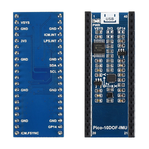 #44125 Pico-10DOF-IMU Raspberry Pi Pico 10軸センサー拡張ボードIC製品カテゴリ - Product Image 3