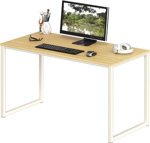 Vendita calda a buon mercato semplice durevole salvaspazio Computer tavolo da studio in legno Computer scrivania con gamba in metallo semplice tavolo da ufficio casa - Product Image 3