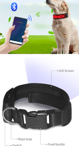 Glow <strong>Dark</strong> RGB LED Pet Dog Collar Rechargeable APP Control Night Safety Light with Scrolling <strong>Display</strong> for Outdoor Use - Product Image 6