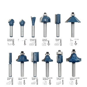 Case <strong>Tool</strong> <strong>Kit</strong> Woodworking Machinery Router Bit Set of 15pcs 1/4 Inch Shank Carbide Tipped Woodworking <strong>Tool</strong> Set With Plastic - Product Image 2