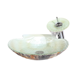 贝壳形状多色设计师台面盆手工雕刻水槽 - Product Image 2