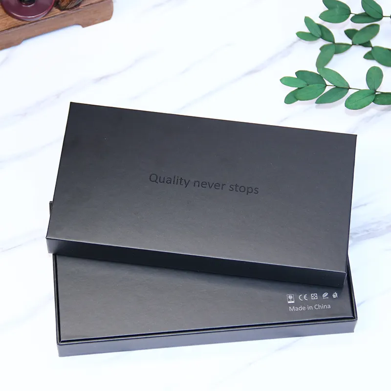 Fábrica varejo preto Céu e Terra Box telefone celular casePackaging Box Gift embalagem Custom Phone Case Packaging box