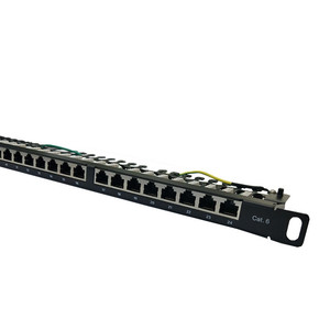 Panel de conexión de red Cat6 1U FTP Panel de conexión de 24 puertos