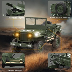 Uzman-seviye Willis 1:10 ölçekli tam ölçekli uzaktan kumanda için Jeep modeli dört tekerlekten çekiş RC Off-Road tırmanma oyuncak sınır ötesi - Product Image 1