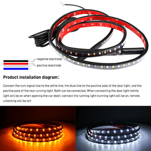JHS変換システムランニングボードLedライト12vイエローホワイトライトオフロードライトストリップ全車用トラックトラック120cm - Product Image 4