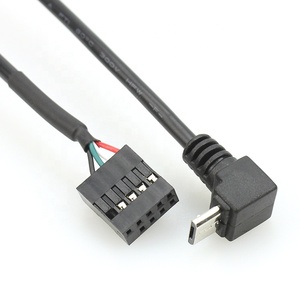 定制直角微型usb至9针组装电缆向下角微型b - Product Image 1