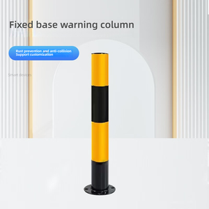 1000mm giallo e nero tubo di acciaio riflettente dissuasore Anti-collisione traffico Post di avvertimento visibile di notte - Product Image 3