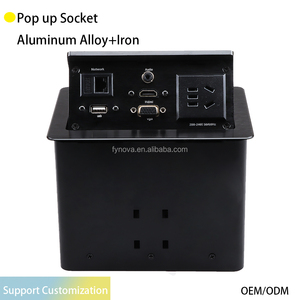 Enchufe emergente multifuncional moderno Salida de carga de mesa Datos USB Rj45 para Smart Life UK/US/EU/AU Enchufe estándar 16A/10A - Product Image 3