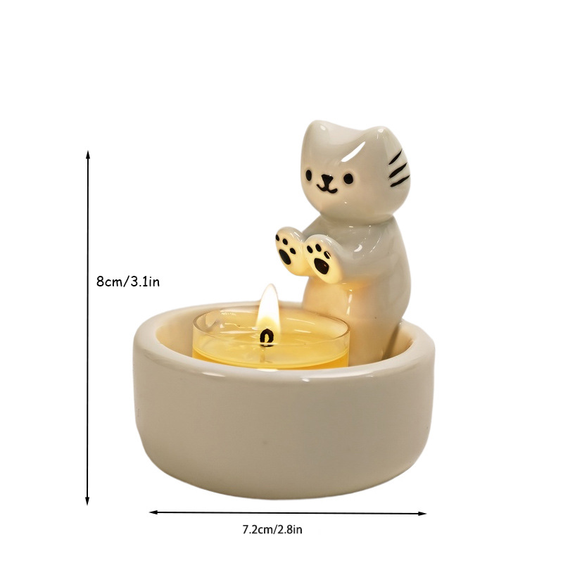 Kitten candle holder