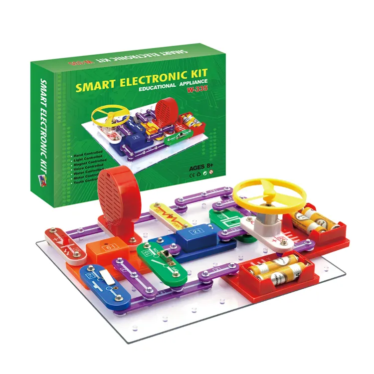 STEM Kit Elektronik Mainan Fisika Edukasi, Kit Sirkuit Elektronik Blok untuk Anak-anak