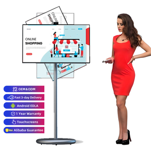شاشة عرض ولافتات رقمية محمولة للبيع بالجملة بنظام أندرويد 27 بوصة، تلفزيون متنقل IPTV وتلفزيون ذكي قابل للطي مع كاميرا وتابلت متحرك - Product Image 1