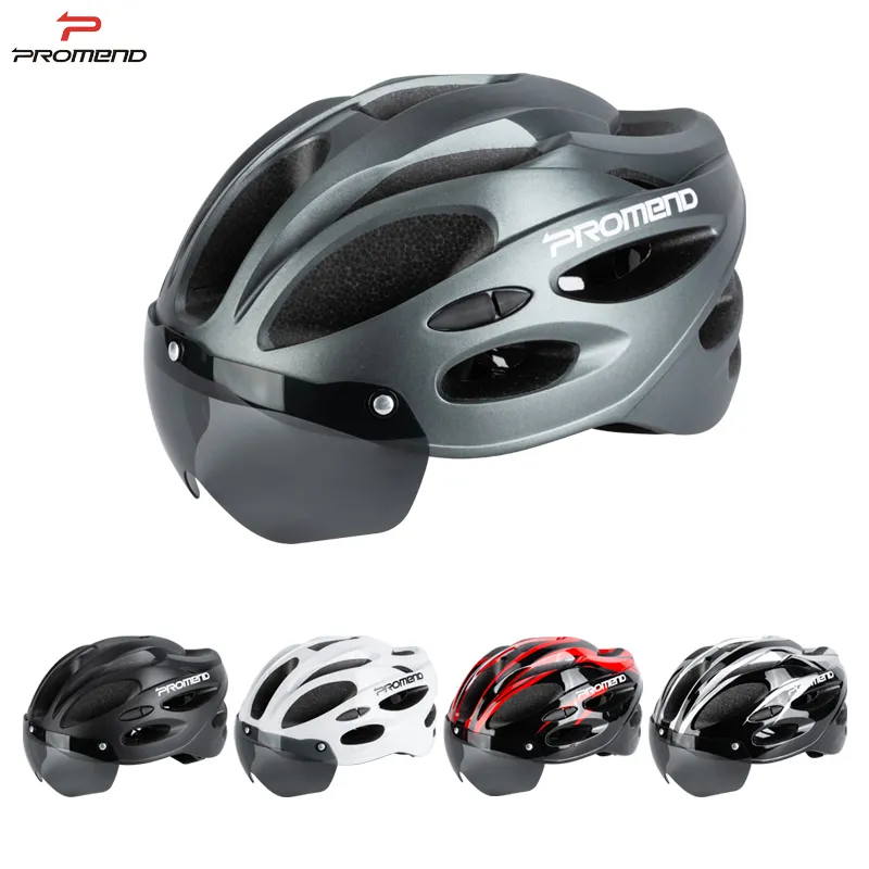 2021カスタマイズされた自転車ヘルメット5色EPSヘルメットバイク磁気レンズ屋外安全スマート自転車ヘルメット