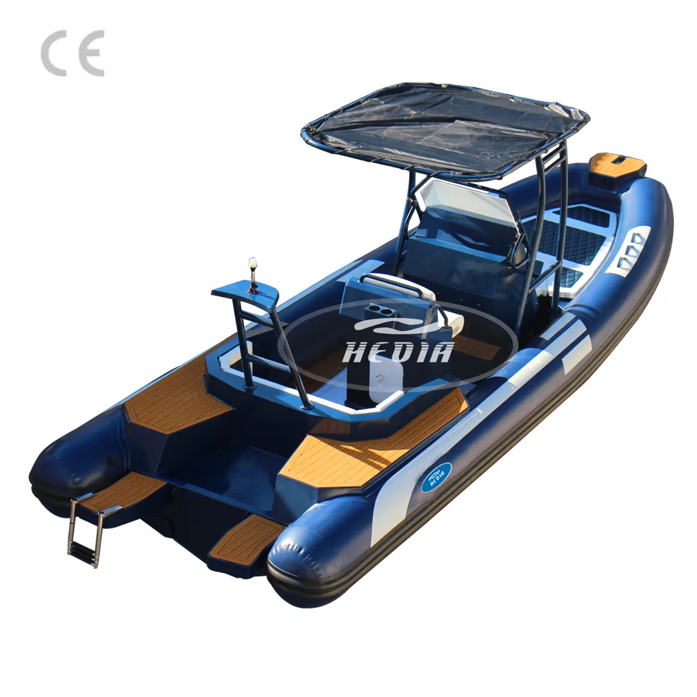 RHIB 650 21 قدم 20ft 7m hypalon الألومنيوم بدن قارب الفاخرة الصلب أسفل 6m الرياضة الضلع قارب قابل للنفخ