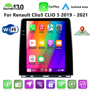 Renault Clio5 CLiO 5 2019-2021 için araba radyo çalar Stereo Carplay Android oto ayna bağlantısı EQ FM BT GPS WIFI dikiz SWC - Product Image 3