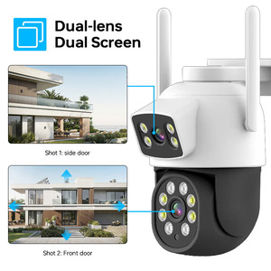 Cámara de red IP inalámbrica de 4MP Sistema de lente dual Ptz Seguimiento de movimiento Seguridad 4CH Wifi NVR CCTV Kit de cámara para el hogar - Product Image 3