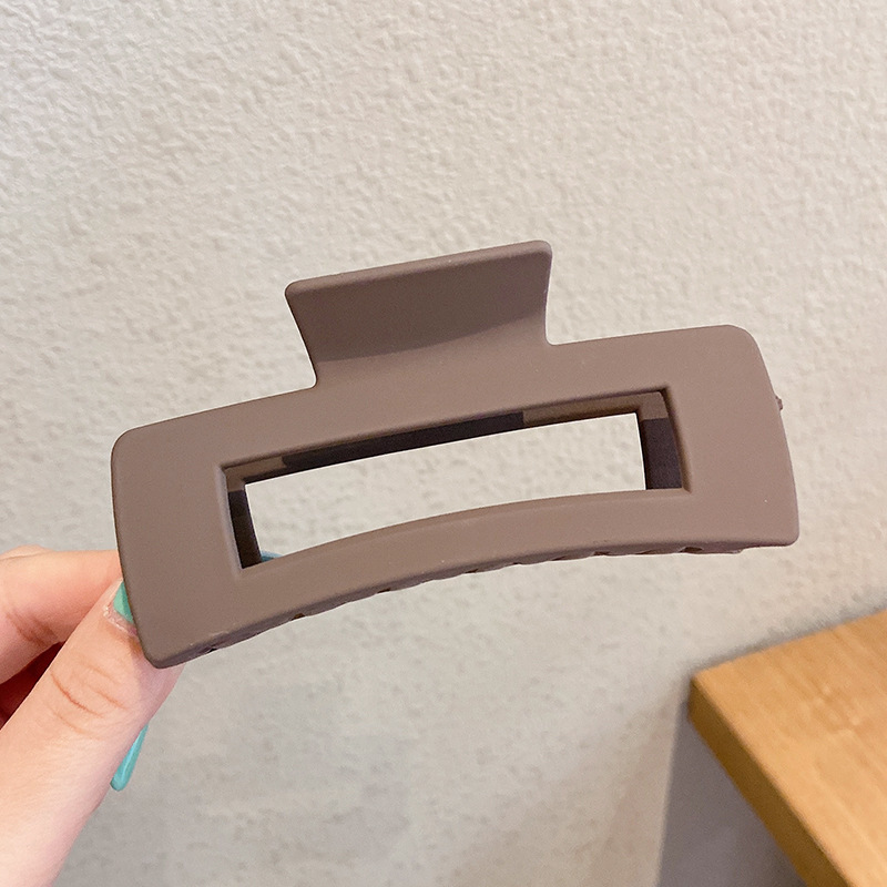 14#Clip carré marron foncé - 10,5 cm