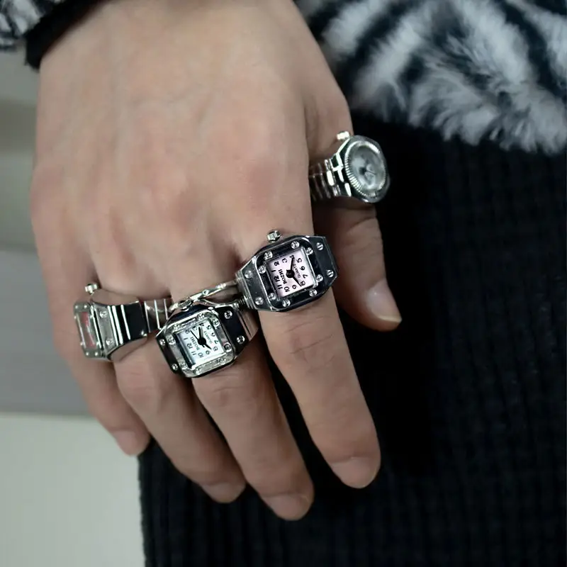 Jam tangan cincin jari baru laris kreatif Aloi ekspresi jari pecinta perdagangan luar negeri pria dan wanita baru