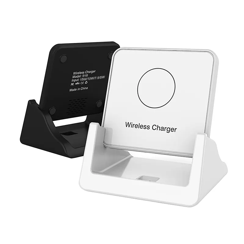 Newest 15W Fast Wireless Charger with Mobile Phone Stand Holder 2 in 1 Charging Stand