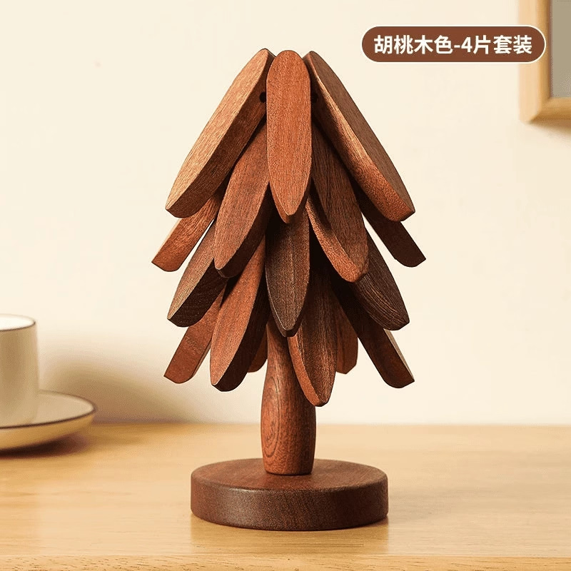 Couleur bois noyer, paquet de 4 pièces