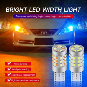 GICOO T10 Led W5W ampuller 12V çift renk canbus hata ücretsiz w5w araba iç aydınlatma 2016 42smd led okuma ışığı araba için - Product Image 3