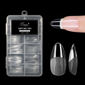 แฟชั่น120ชิ้น12ขนาดมินิใสกล่องกึ่งเคลือบเต็มเจลนุ่ม x เล็บ - Product Image 2