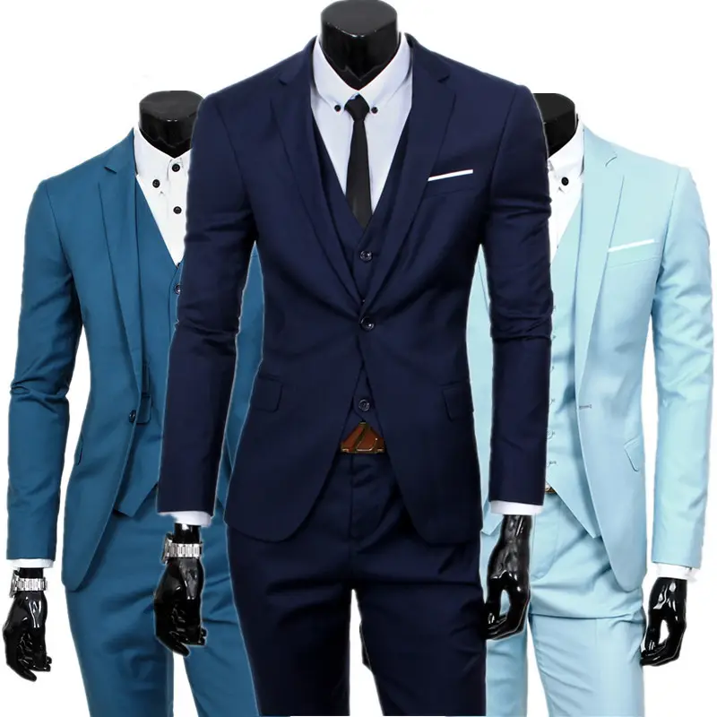 Blazers conjunto de colete masculino, conjunto de três peças de terno casaco e jaqueta estilo blazer para homens de negócios