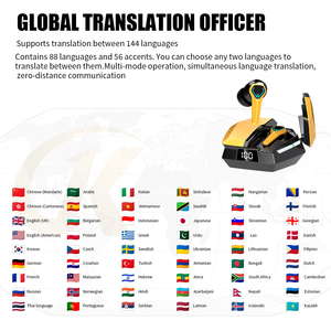 Il dispositivo per auricolari Real-time-translator supporta la traduzione bilingue di conversazione con traduttori in tempo reale auricolari da gioco