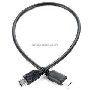 Mikro USB erkek Mini USB 5 Pin erkek dönüşüm adaptör kablosu Canon kamera Tablet için USB OTG kablo 30cm - Product Image 2