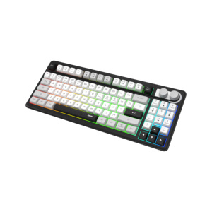 Gamer de alta calidad Rainbow Glow Logotipo personalizado Tres modos con función FN Teclado alemán para tableta - Product Image 5