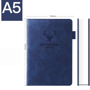 Negócios escritório escola papelaria reciclar papel veg couro macio toque linha tampa A5 <span class=keywords><strong>notebook</strong></span>