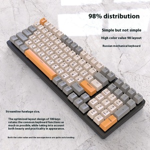 Teclado mecánico ruso Wolf K3 gratis, 980 teclas, idioma del Reino Unido, RGB, retroiluminado, personalizado, teclado de ordenador, portátil USB BT - Product Image 2