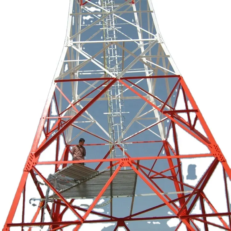 20 m 20 मीटर 30m 40 मीटर 45m 50m 60m चार पैर स्टील जीएसएम Lte सेलुलर दूरसंचार बीटीएस एंटीना संचार टॉवर मस्तूल