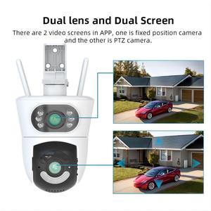 新しいTuyaスマートクルーザーデュアルワイドビューレンズ8MPフルカラーナイトビジョン双方向トーク4K360度WiFi6ワイヤレス<span class=keywords><strong>PT</strong></span>カメラ