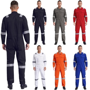 Turuncu toplu yansıtıcı çalışma kıyafetleri tek parça güvenlik mühendisi mekanik tulum iş üniforma tulum erkekler için - Product Image 1