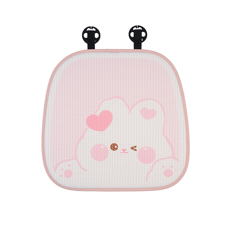 Coussin de siège en nid d'abeille en forme de cœur, ours et lapin, première rangée