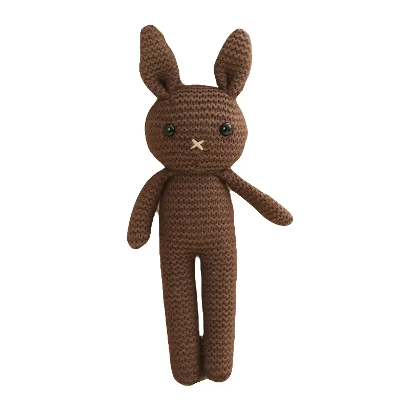 W432 venta al por mayor de punto lindo bebé comodidad muñeca conejo ganchillo animales juguetes hechos a mano Amigurumi conejito juguetes de peluche