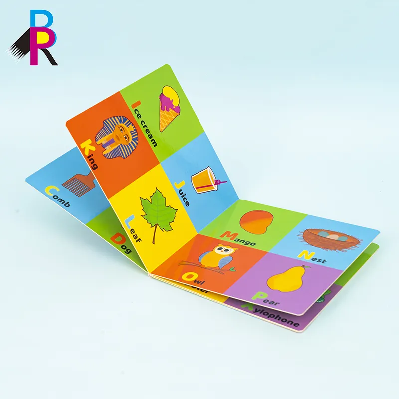 Design personalizado placa livros papel grosso material lustroso laminado capa dura crianças livro impressão