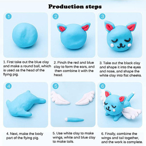 Meihui Art Modeling <strong>Clay</strong> Kit for Kids 50 Colors Non Sticky Reusable Polymer Creative DIY Soft <strong>Clay</strong> with Sculpting Tools - Product Image 5